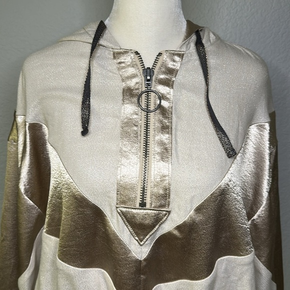 Free People Starshine Quarter Zip Jacket in Ivory Combo XS - Picture 4 of 15
